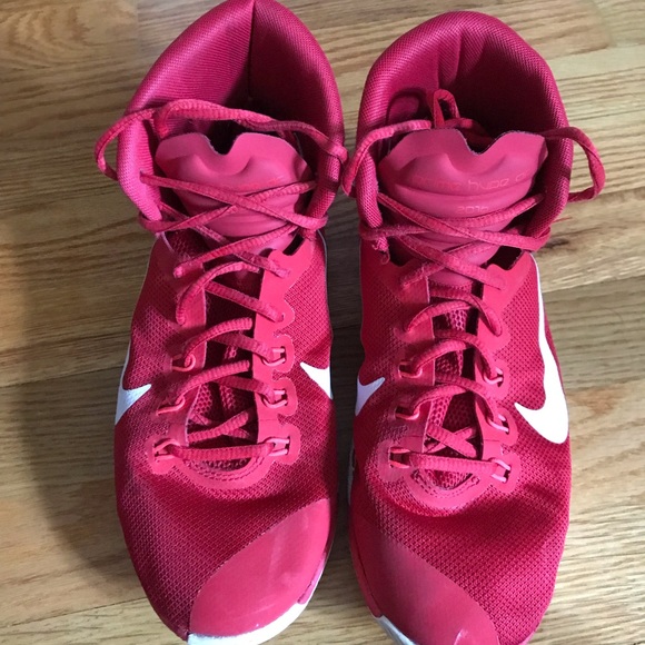 Red Nike Basketball Shoes - Picture 4 of 7